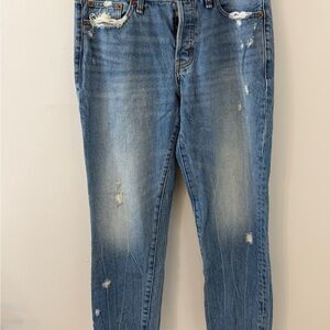 Abercrombie Ames Low Rise Slim Boyfriend Jeans 28 Distressed